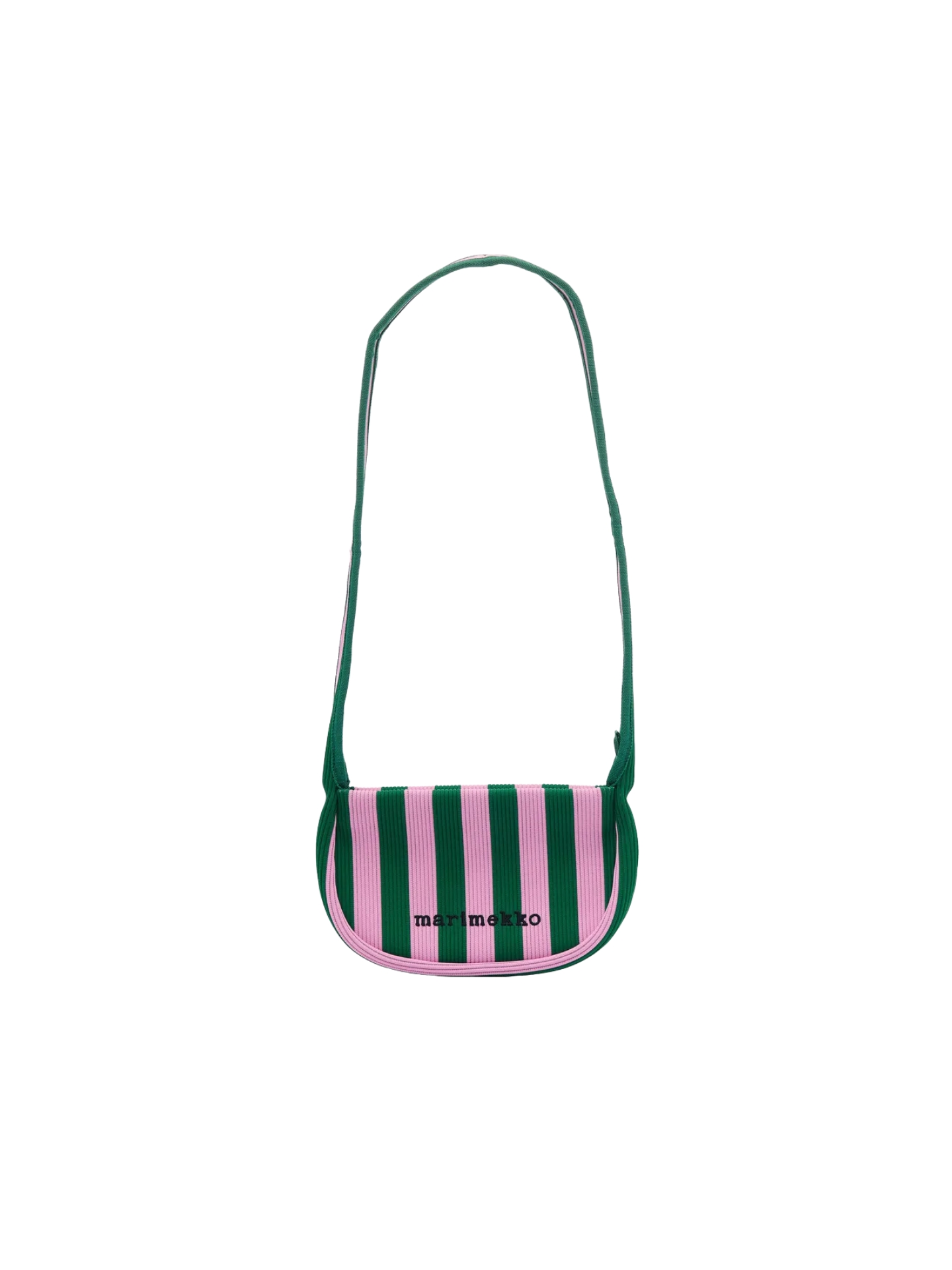 Knitted Crossbody Merirosvo Olkalaukku, vihreä/vaaleanpunainen